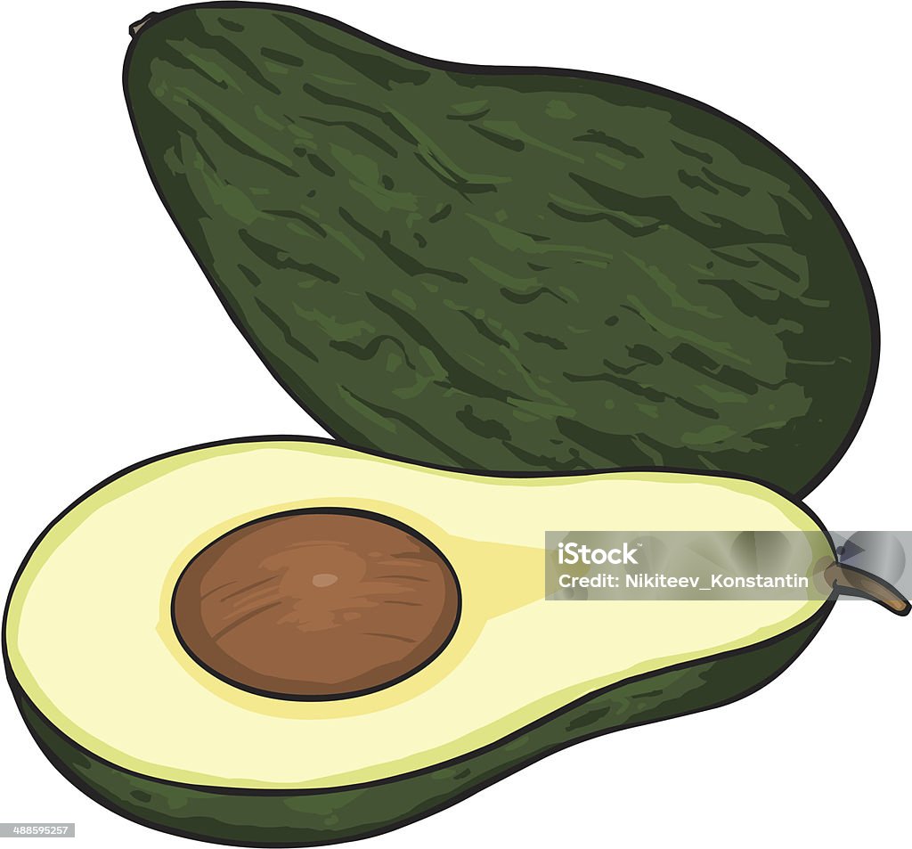 Vettore Fumetto di Avocado - arte vettoriale royalty-free di Alimentazione sana