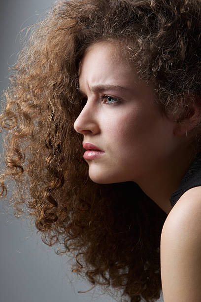 istock Curly hair fashion model 488596186