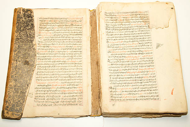 istock Antique handwritting with arabic and persian language 488597885