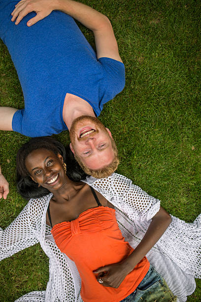 istock Multiracial couple in the park 488598628