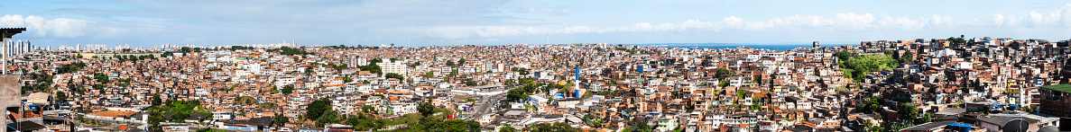 Panoramic view of Salvador in Bahia, Brazil