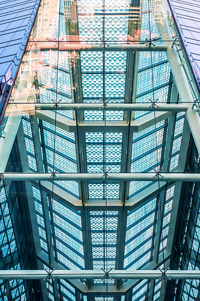 istock Glass front of a modern office building 488599766