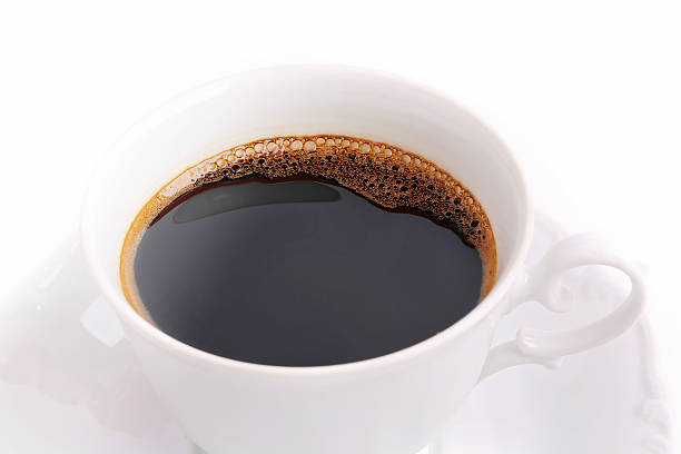 istock Coffee cup and saucer on a white background 488601640