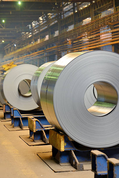 istock Rolls of metal sheet 488601750