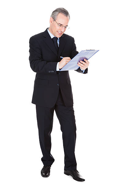 istock Mature Businessman With Clipboard 488601868