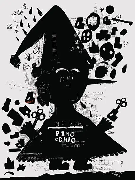 Vector illustration of Pinocchio