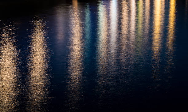 istock Colored water background from city lights 488610440