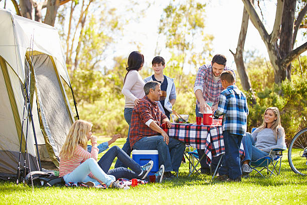 istock Two Families Enjoying Camping Holiday In Countryside 488611607