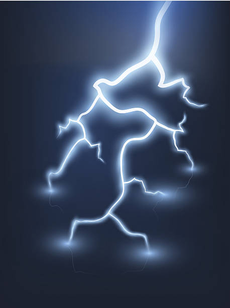 Lightning flash background. vector art illustration