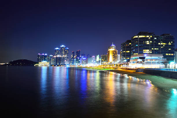 istock skyline at night with Haeundae district in Busan, South Korea 488612273