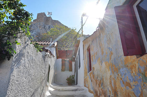 istock narrow alleyway under the acropolis 488612985