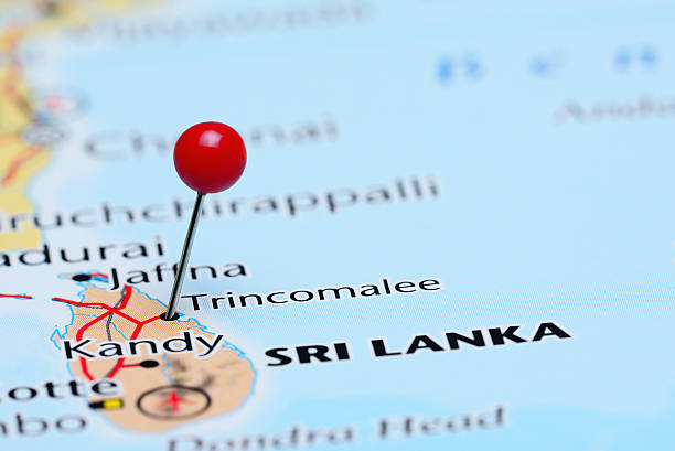 istock Trincomalee pinned on a map of Asia 488614966