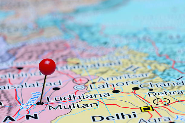 istock Multan pinned on a map of Asia 488615466