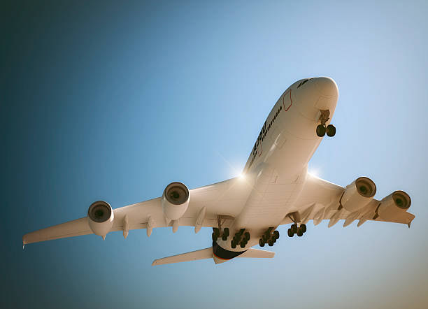 istock Large Aircraft is taking off at Dawn 488615755