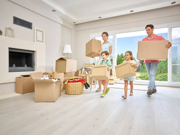 istock Family moving into a new home 488615790
