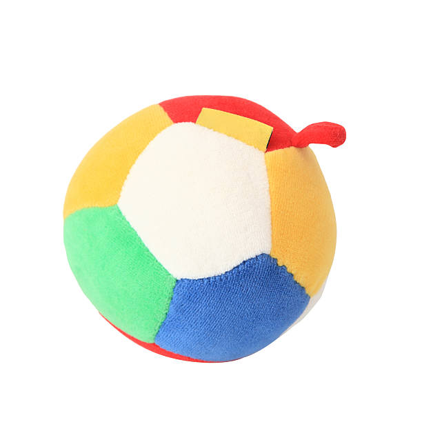 istock Colorful baby ball toy isolated on white 488617611