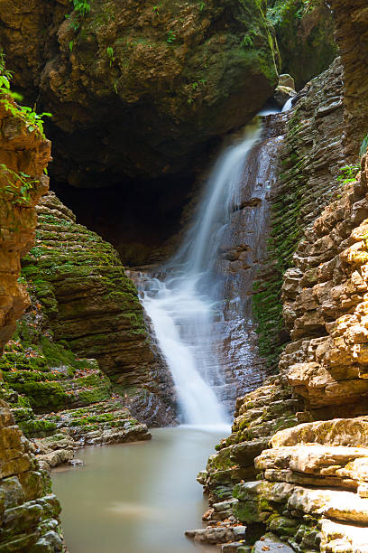 istock Beautifull waterfall is in Western Caucasus 488618062