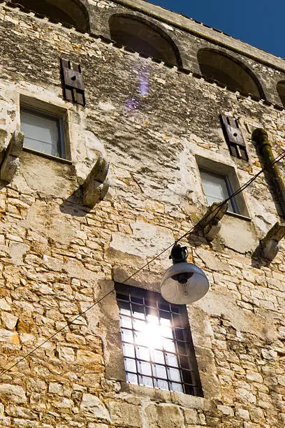 Photo of External facade of church stone wall.