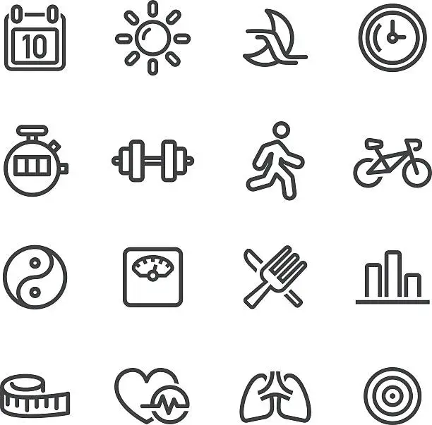Vector illustration of Fitness Icon - Line Series