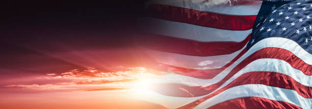 istock us national flag waving on the wind 488625494