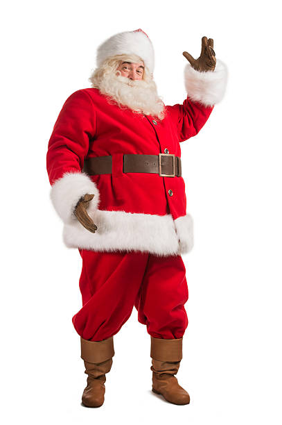 Santa Claus gesturing his hand stock photo