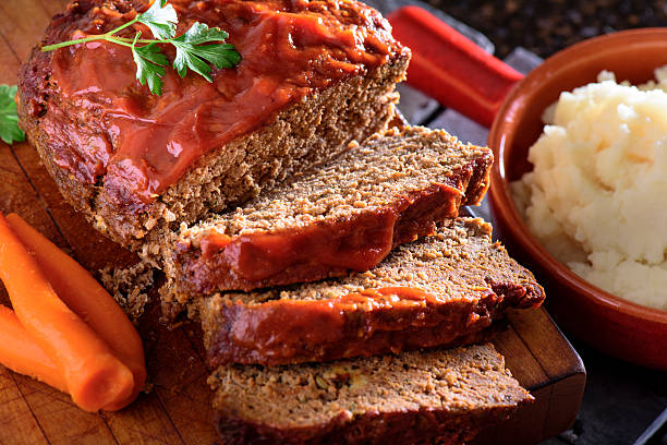 Closeup of sliced cake with chicken meat as a balkan cuisine. Isolated on a white background.