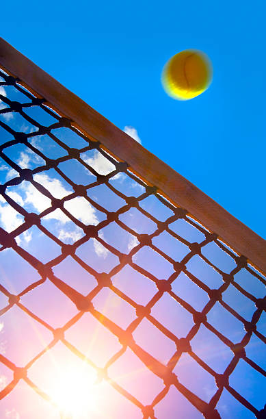 istock Tennis balls on Court 488630628
