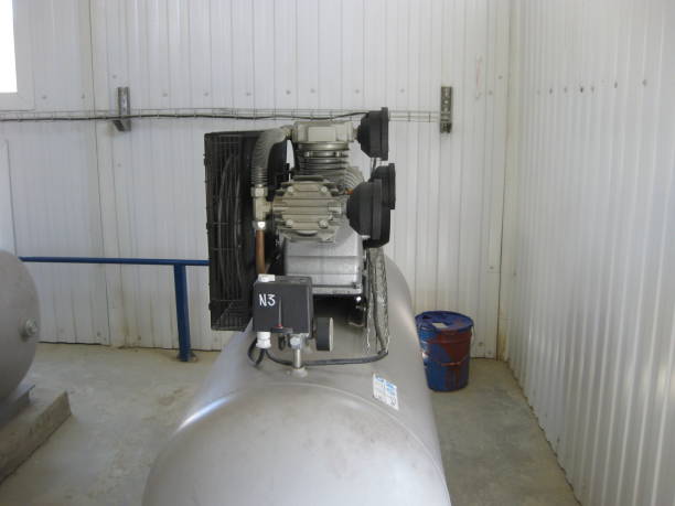 istock Air compressor. equipment for creation of pressure  air. 488635262