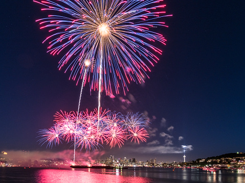 July 4 fireworks at Lake Union seattle