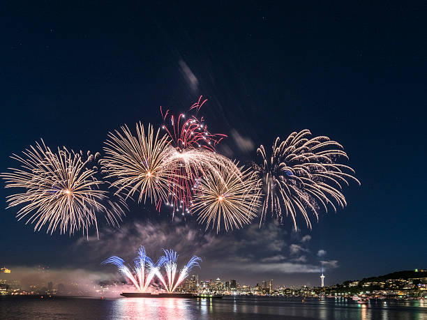 istock July 4 fireworks at Lake Union seattle 488635822