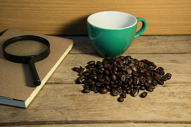 istock Coffee on grunge wooden background 488636540