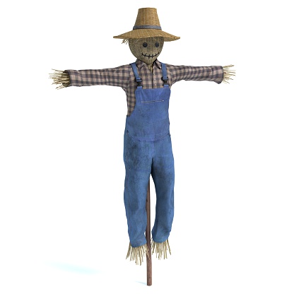 3d illustration of a scarecrow