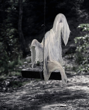 Ghost on old rope swing