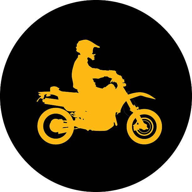 골드 오토바이 rider - motocross motorcycle stunt bike silhouette stock illustrations
