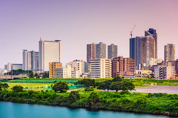 istock Kawasaki Japan skyline 488649570