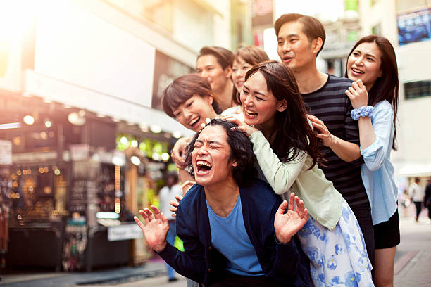 istock Young people hanging out against cityscape, Tokyo. 488649794