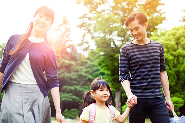 istock Family having a walk outdoors in summer, Tokyo 488649842