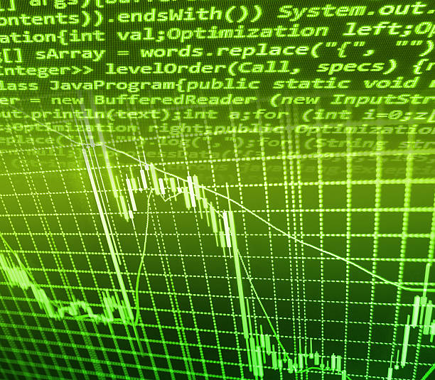 istock Stock market graph and bar chart price display 488651258