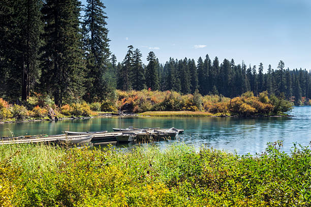 istock Clear Lake in fall season 488653370