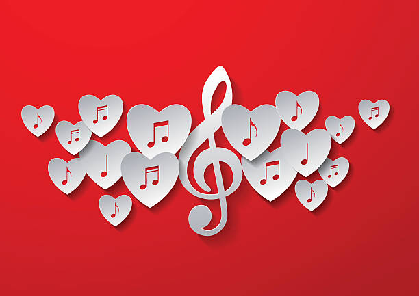 liebe musik konzept-design - jazz backgrounds backdrop image stock-grafiken, -clipart, -cartoons und -symbole