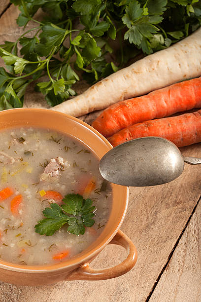 istock Soup with buckwheat and vegetables. 488657089