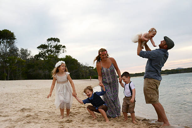 istock Happy Family at the beach 488659358