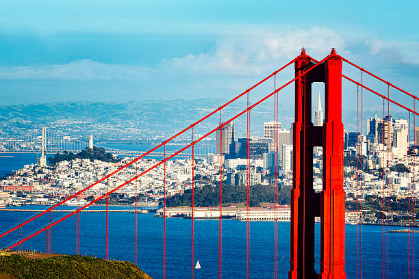 Golden Gate Bridge and San Francisco Cityscape (3XL) stock photo