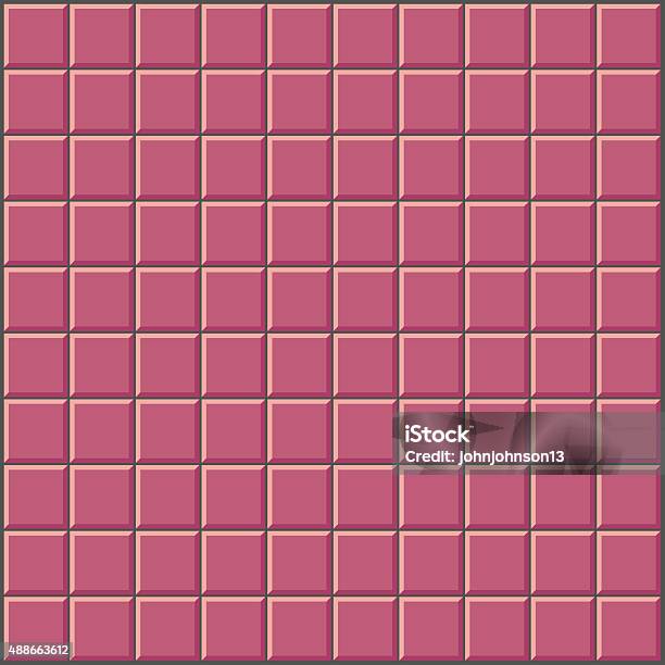 Wall With Pink Red Tiles Pattern Stock Illustration - Download Image ...