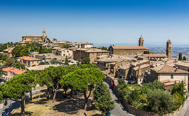 medieval town in Tuscany, Italy stock photo