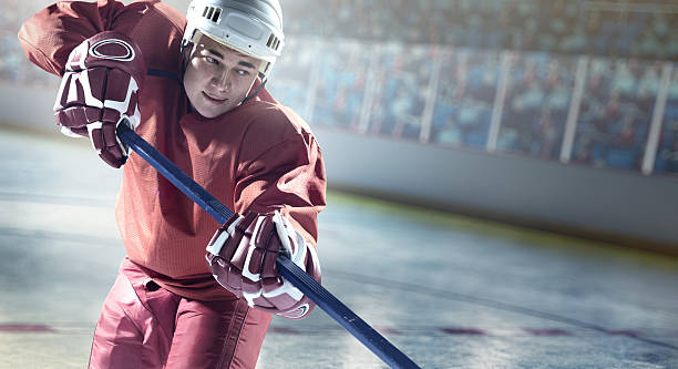 istock Ice hockey player in action 488664852