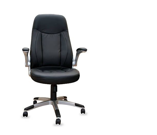 istock Modern office chair from black leather 488664912