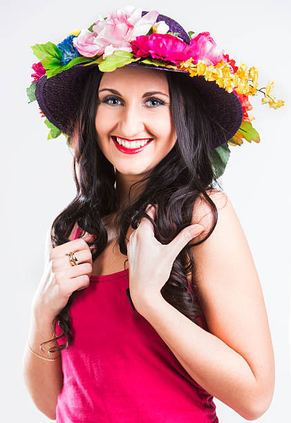 istock Woman with colorful hat 488665049