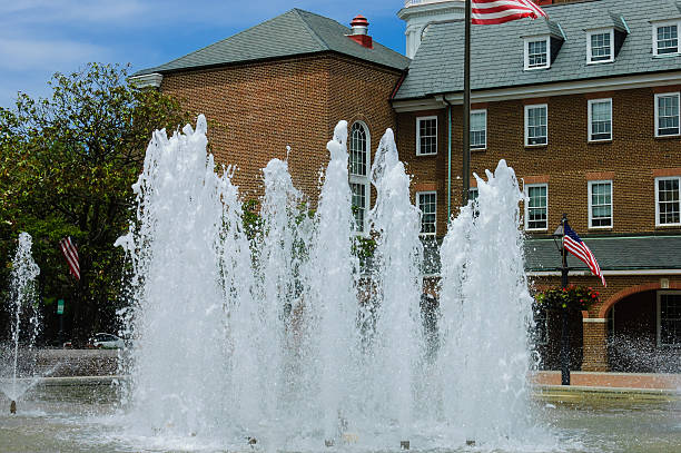 istock Alexandria city hall fountain 488667033