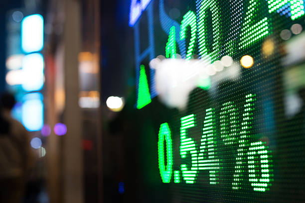 istock Display of Stock market quotes 488668443